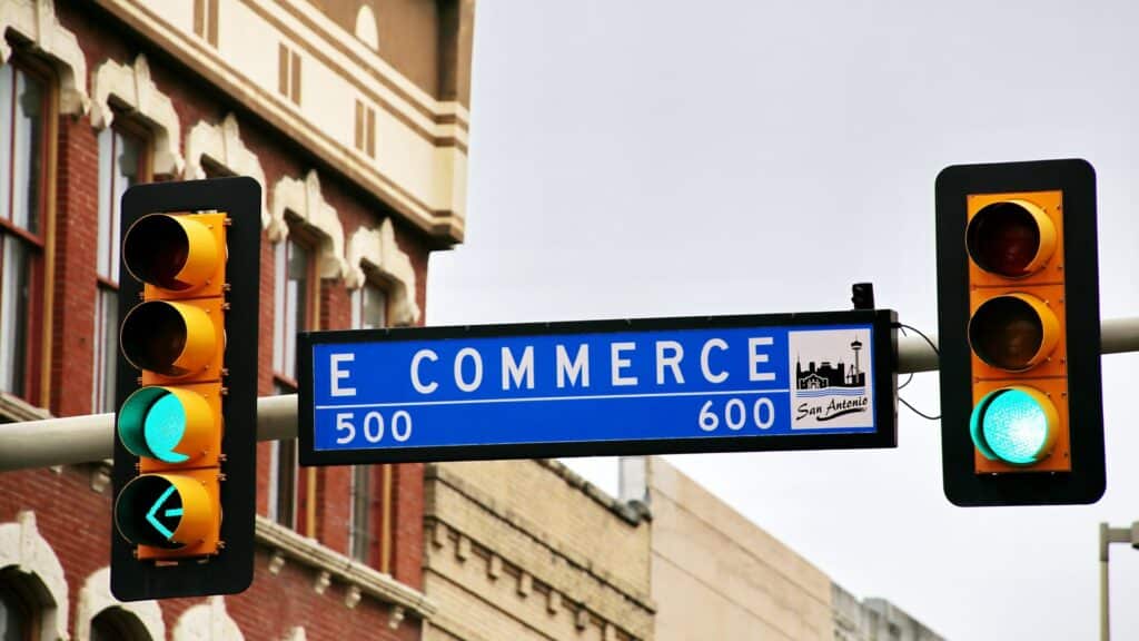 Ecommerce on a street sign